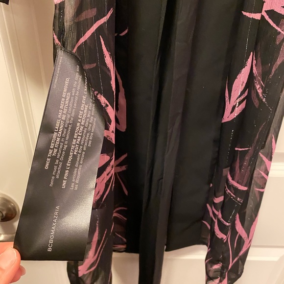 NEW w tags BCBGMAXAZRIA lilac print robe  dress - Picture 9 of 11